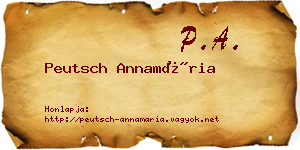Peutsch Annamária névjegykártya